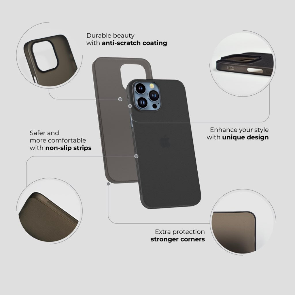 Slimcase for iPhone 13 Pro Max - Classic - Frosted Black - Slimcase Philippines